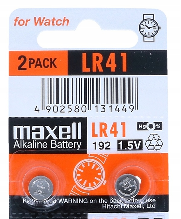 

Bateria Maxell LR41 AG3 GP192 SR41 1,5V 2 sztuki
