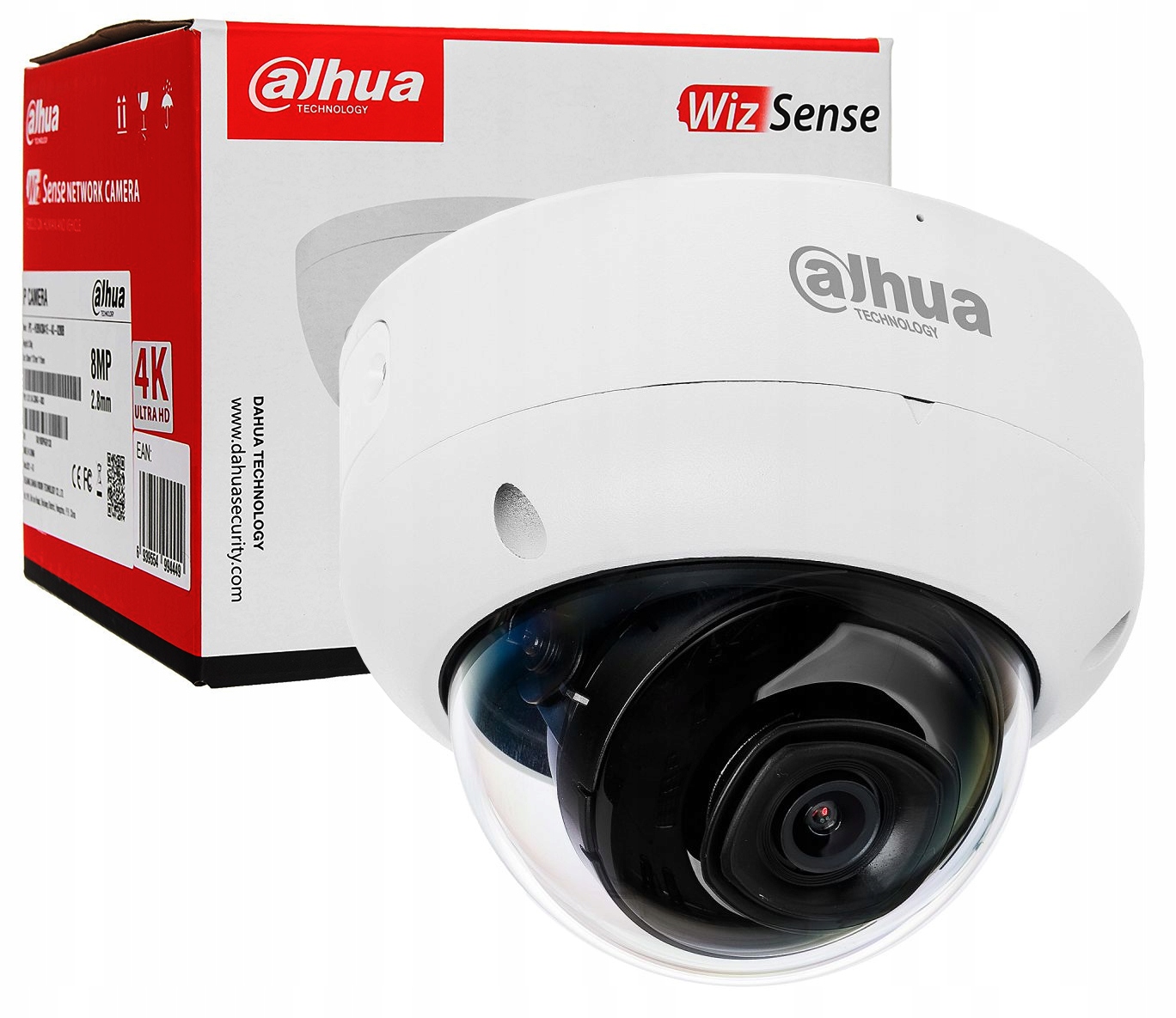 8Mpx 4K Ip kamera Dahua IPC-HDBW3842E-AS-0280B Analytika Ai