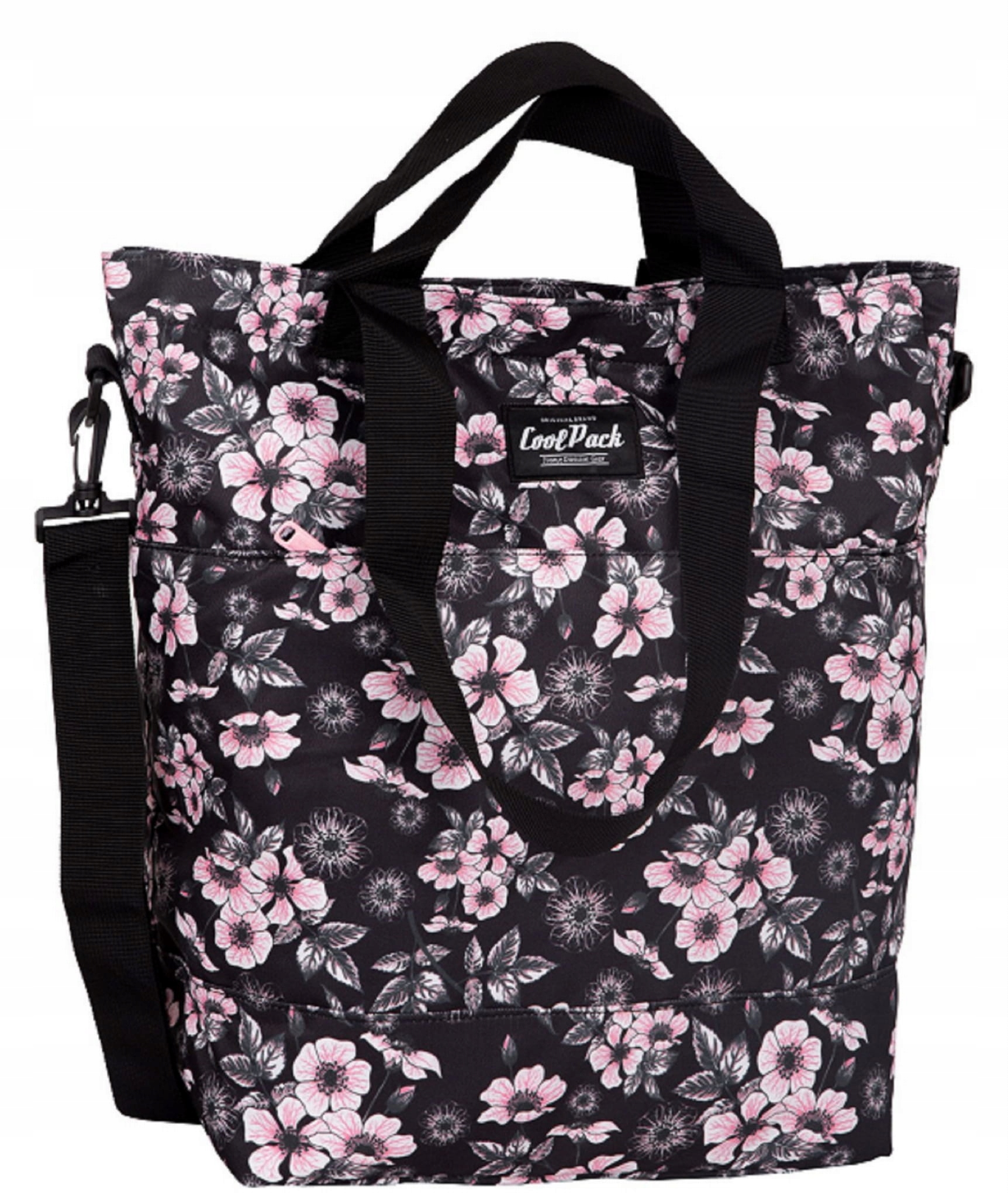 Torba coolpack kobieca na ramię w kwiaty do szkoły pracy