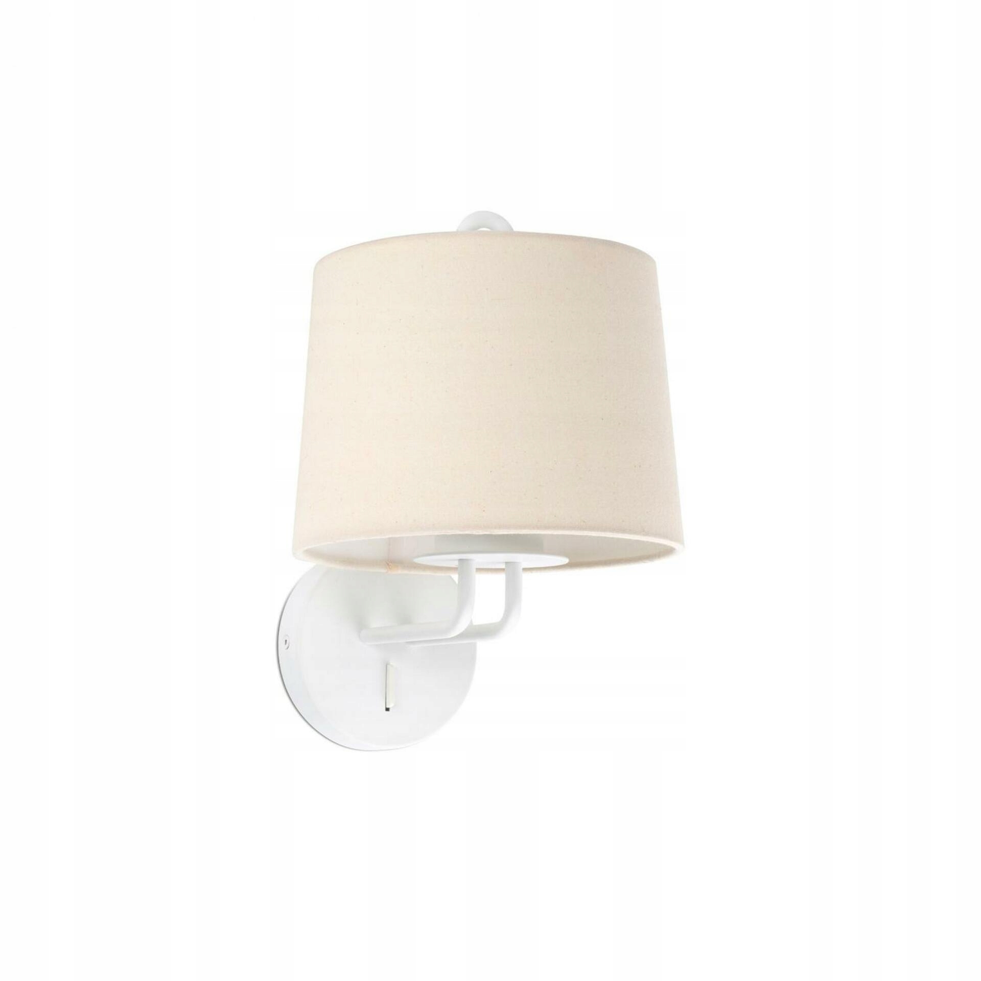 Faro Montreal nástenná lampa, biela/béžová, textil, vypínač, E27