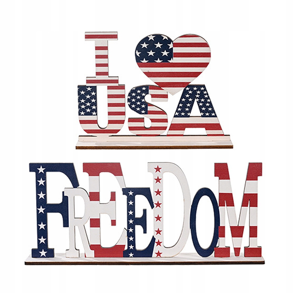 FIGURKI DREWNIANE PATRIOTYCZNE LITERY DREWNIANE 2 SZT