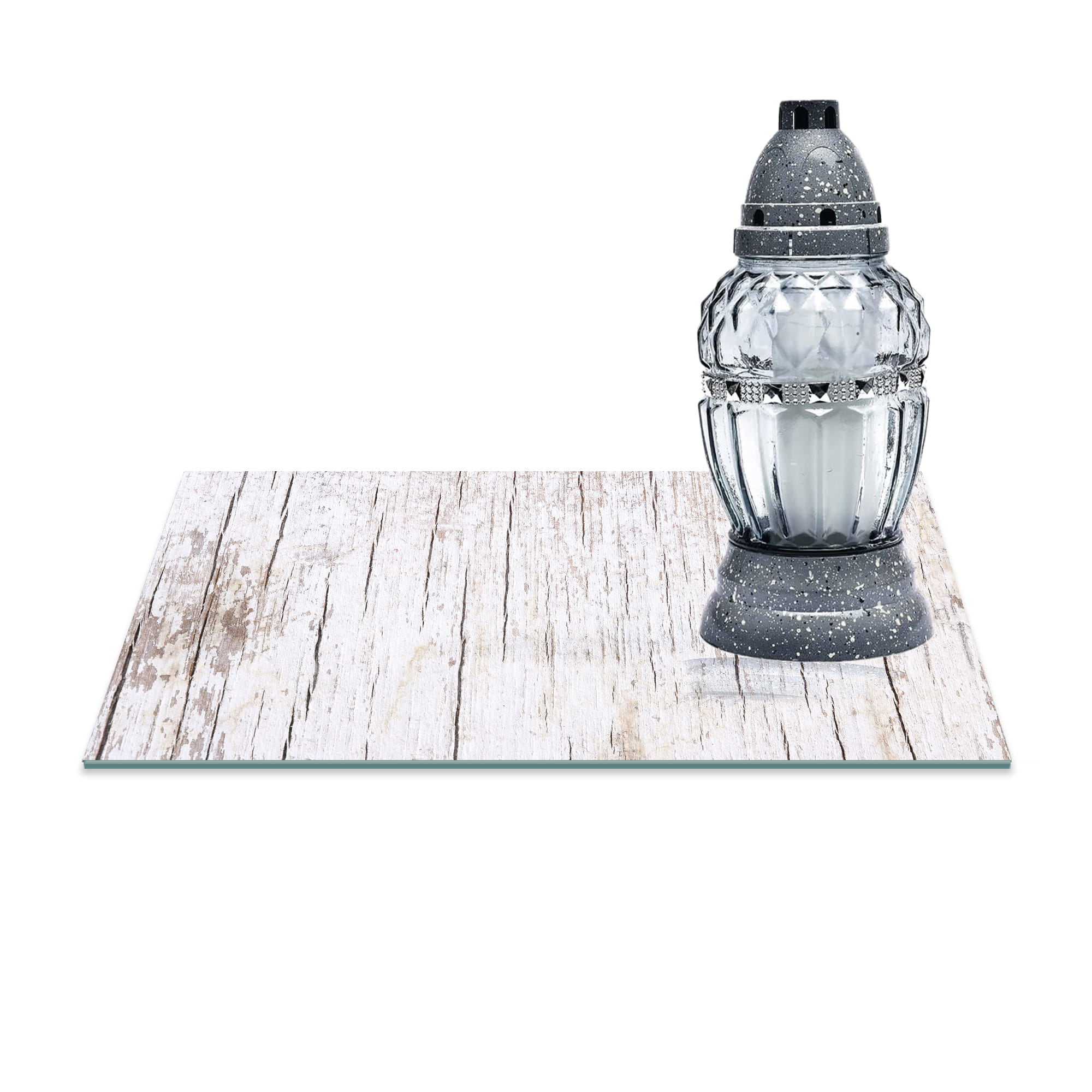 SZKLANA PODSTAWKA POD ZNICZE 30x20cm Dechy 115a