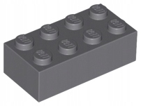 

Lego 3001 klocek brick 2x4 c. szary Dbg 1 szt Nowy