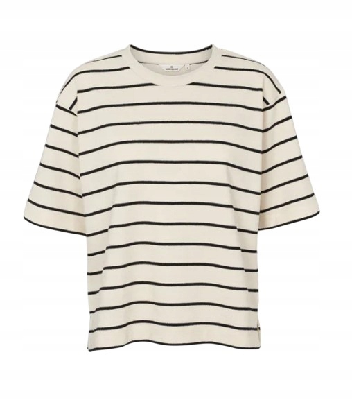 Tričko Basic Apparel Anneli Oversize Pásky Bavlna vel. L