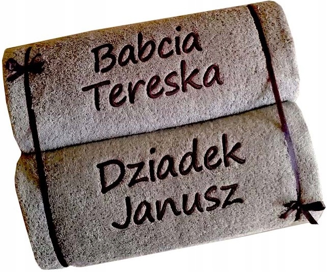 Dárek Den Babičky A Dědečka 2 ručníky s Výšivkou