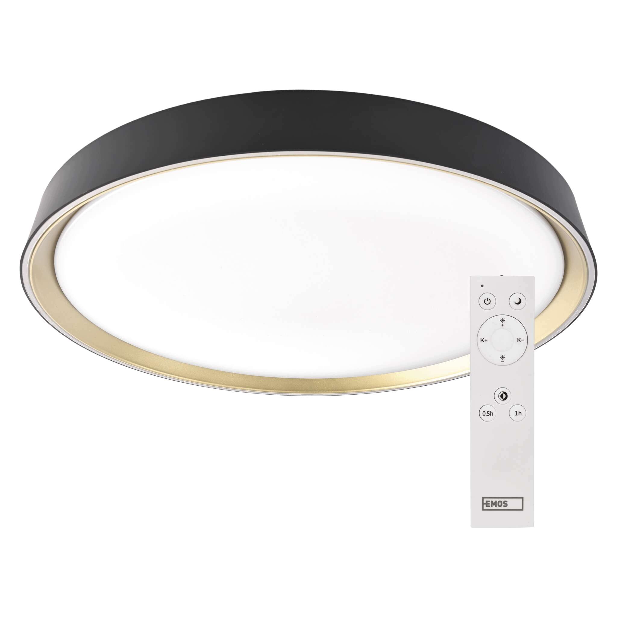 Emos ZM5118 Led stropní svítidlo 30 W, stmívatelné, černé/zlaté