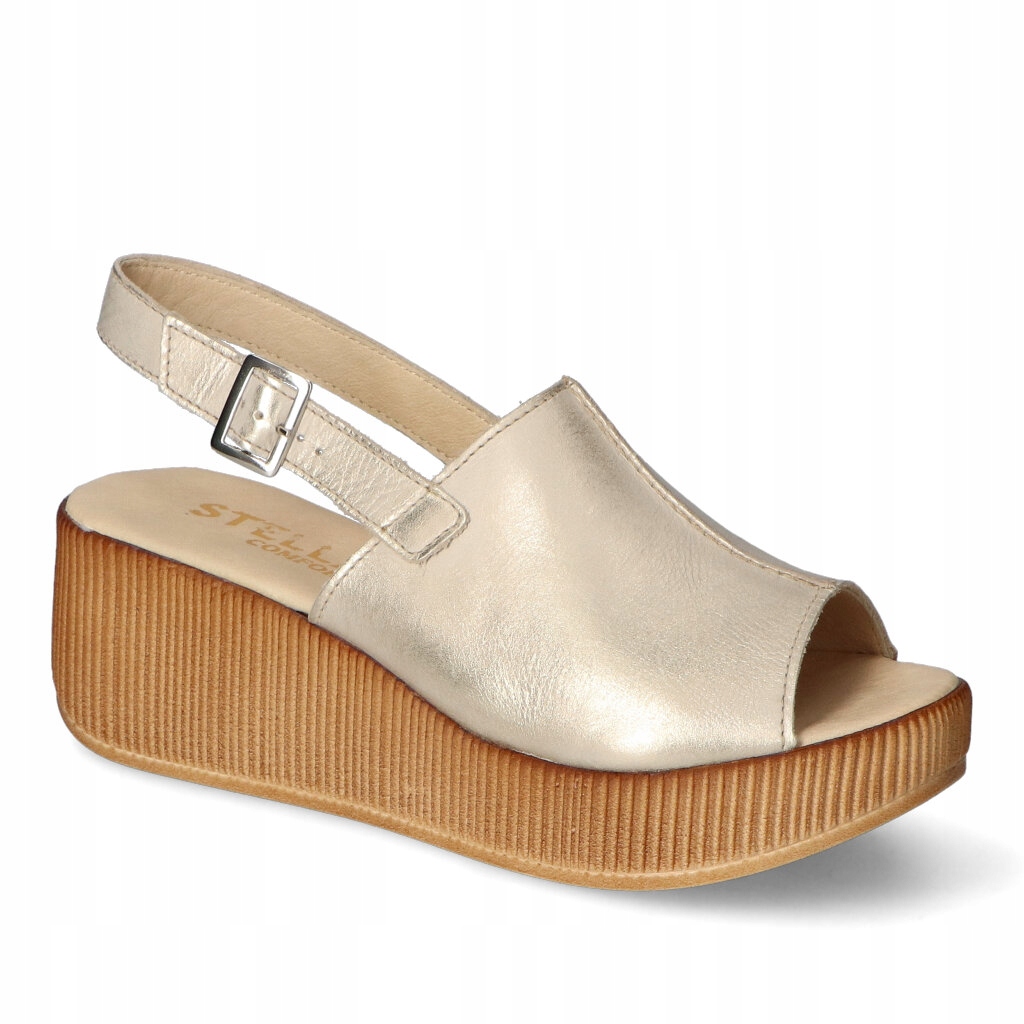 Dámské sandály Stella Béžová/Zlatá Lico Kožené 39