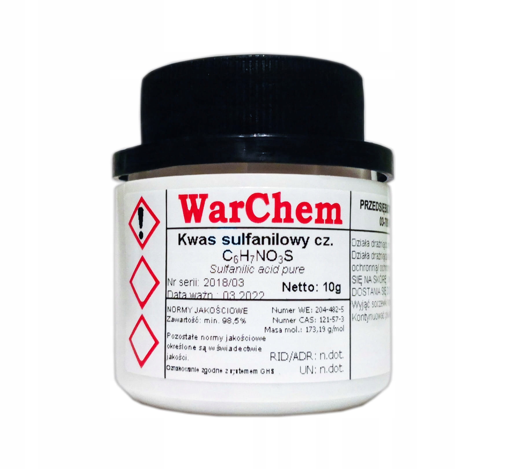 

Kwas Sulfanilowy czysty 10g