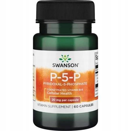 

Swanson Witamina B6 20 mg P-5-P Stres Nerwy 60K