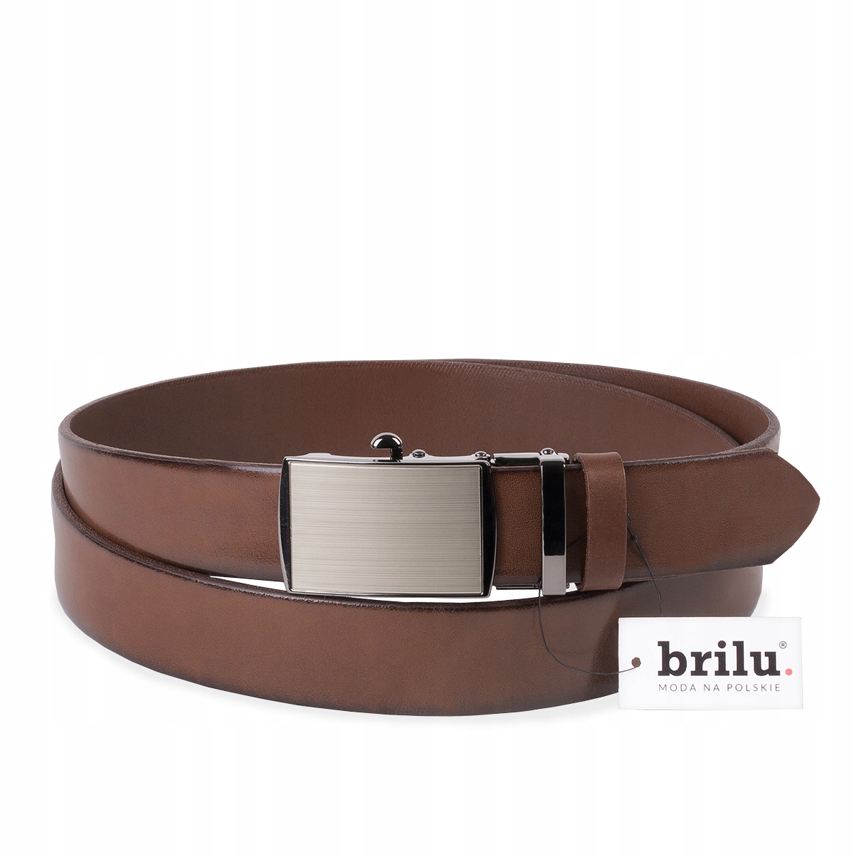 

Brilu Męski Skórzany Pasek Brązowy 90 - 120