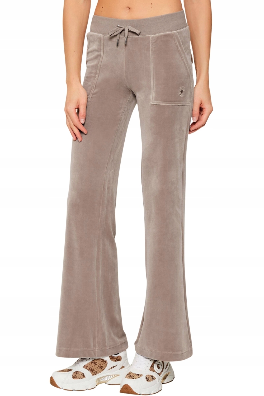Juicy Couture Tmavě béžové dámské tepláky Layla Pocket S