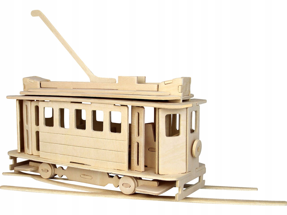 

Tramwaj składanka drewniana puzzle 3D V22