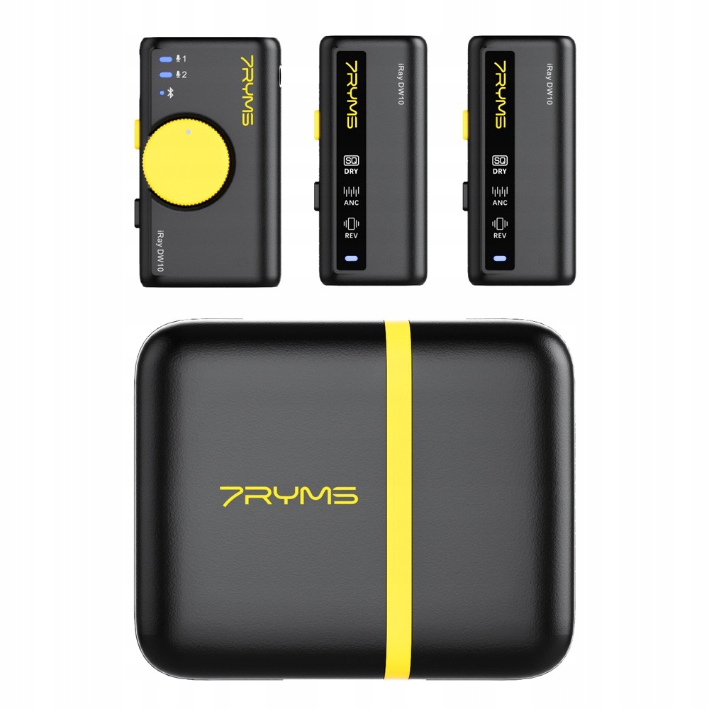7Ryms iRay DW10 podwójny mikrofon bezprzewodowy 3,5mm/USB-C czarny