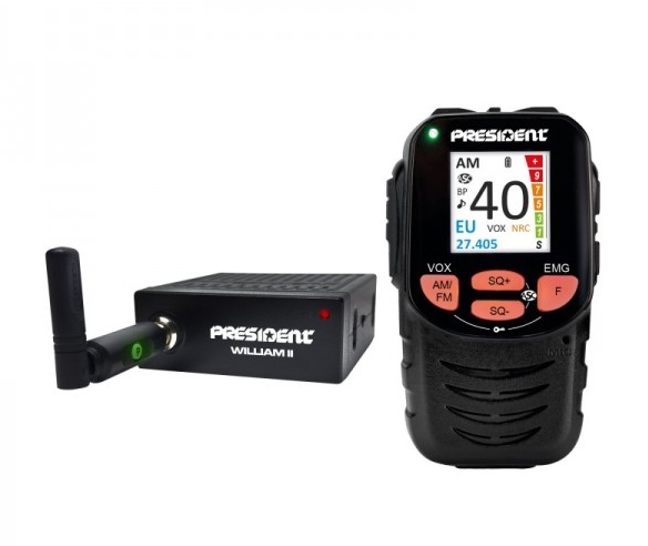President William II dyskretne Cb radio 12/24V z bezprzewodowym mikrofonem