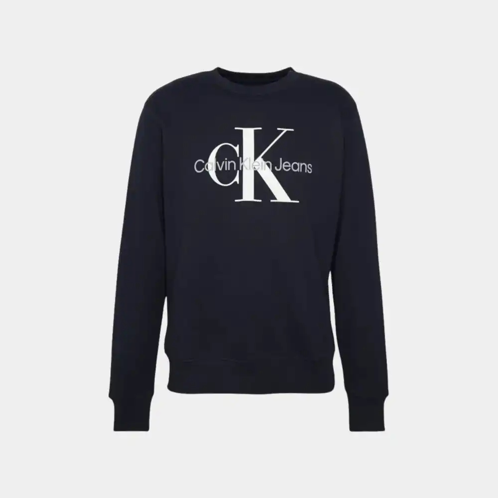 Pánská mikina tmavě modrá bez kapuce Calvin Klein L