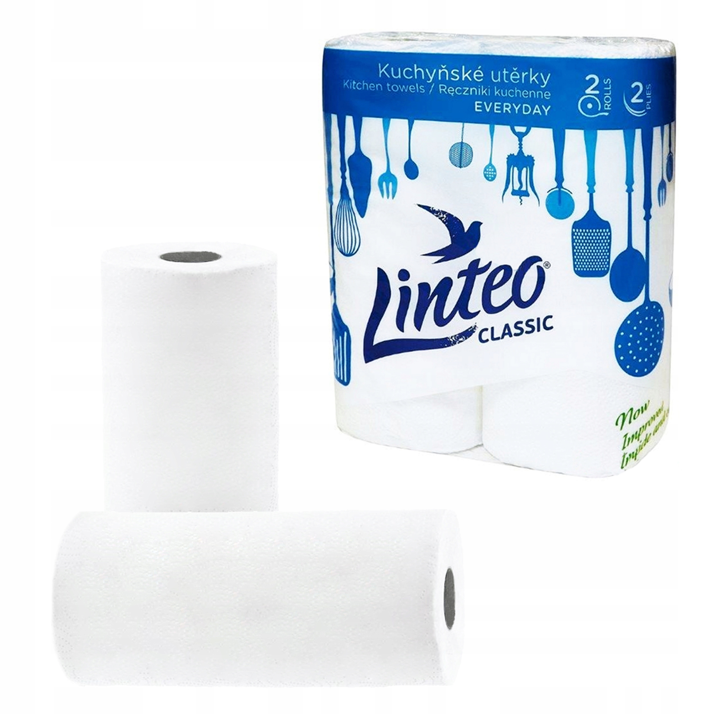 

Ręcznik Papierowy Linteo Biały Celuloza 2 Rolki