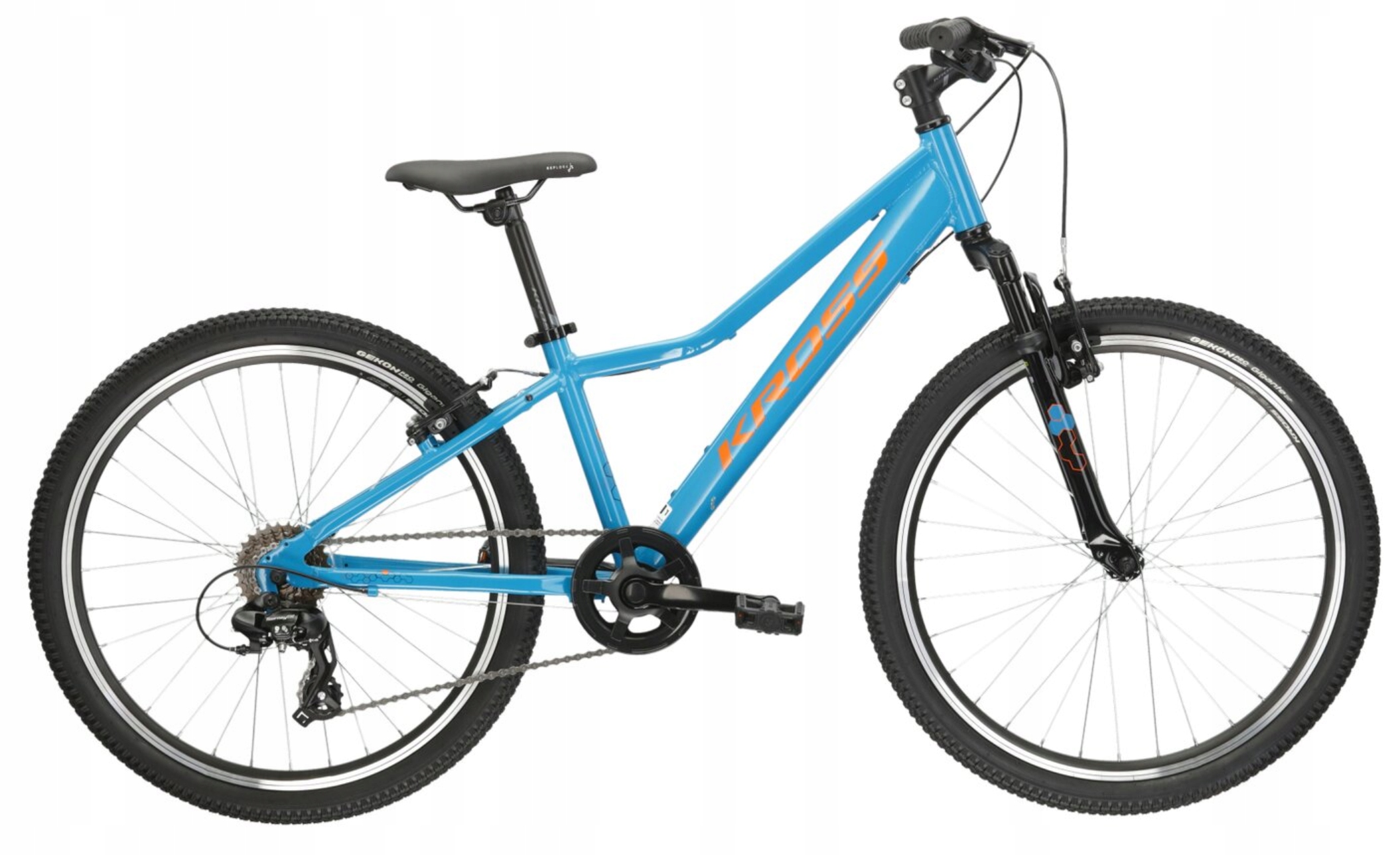 Rower młodzieżowy Kross Hexagon Jr 1.0 24” niebieski Mtb Shimano aluminiowy