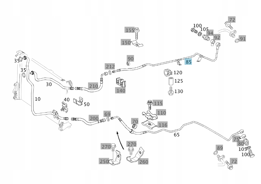 Olejový Kabel Převodovky Mercedes W211 A6131801230