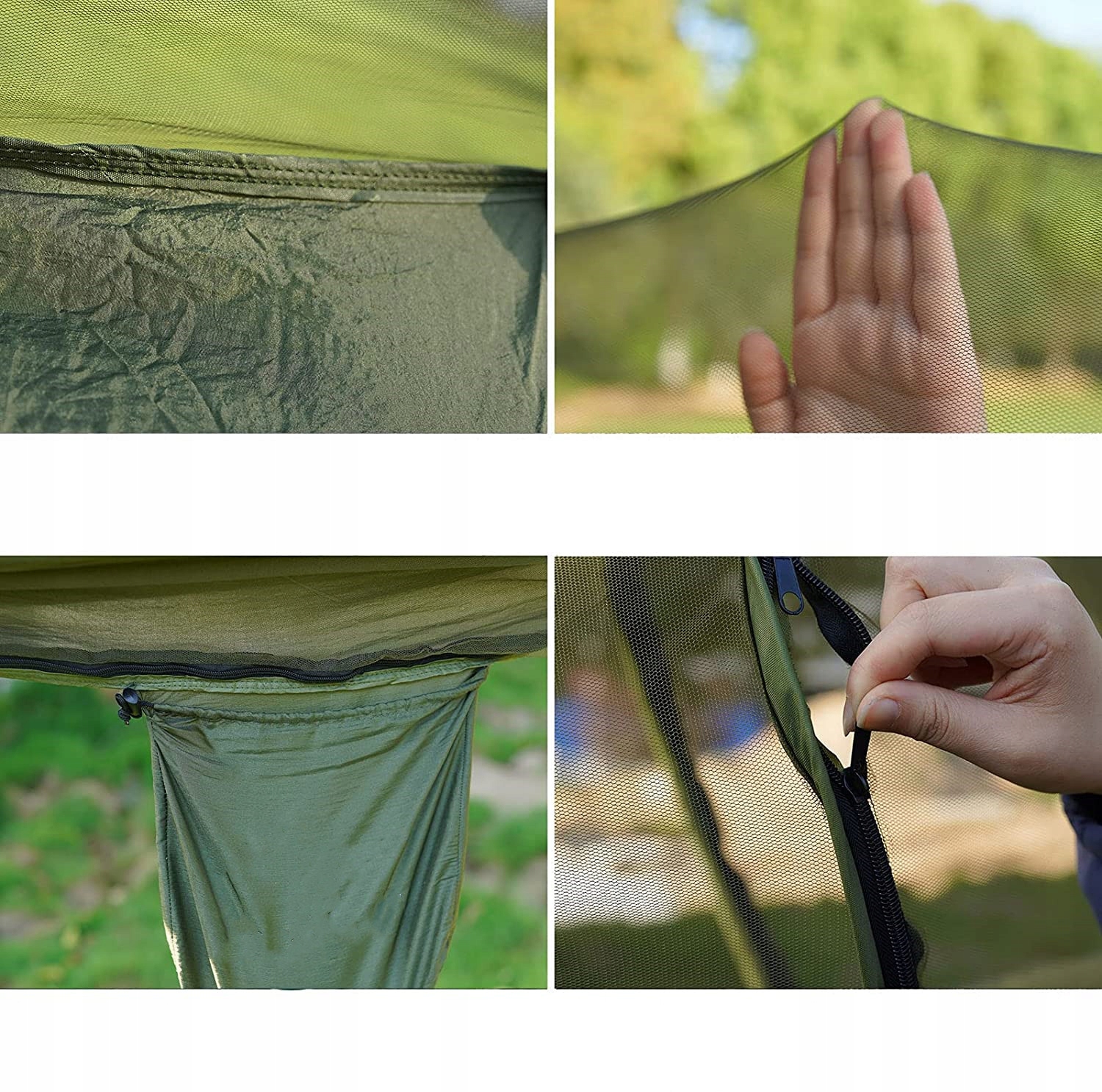 HAMAK Z MOSKITIERĄ 1 LUB 2 OSOBOWY TURYSTYCZNY SURVIVAL BUSHCRAFT Długość całkowita 275 cm