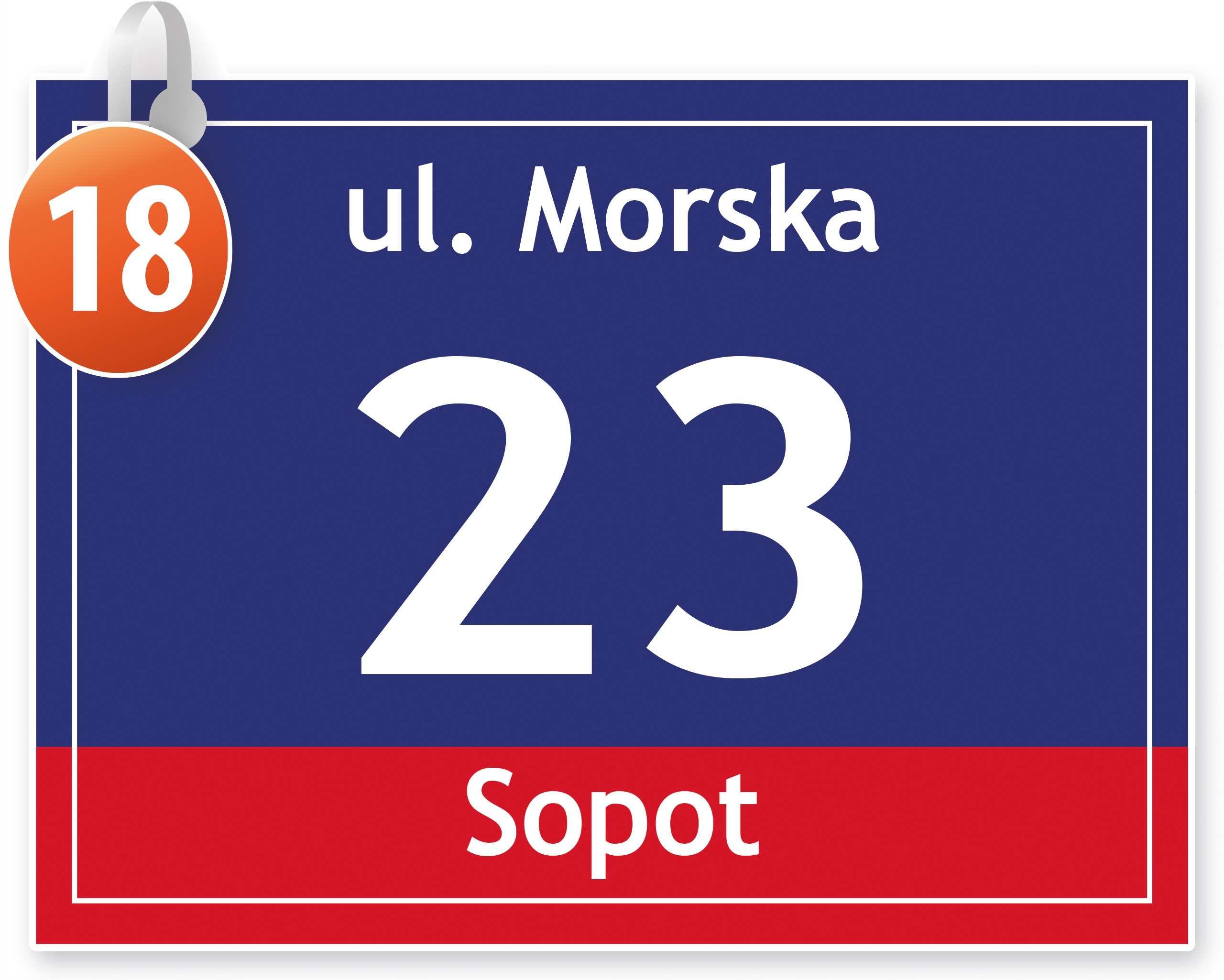 TABLICZKA ADRESOWA z numerem domu tablica 40x30 cm Kod producenta 40x30_ADR_18