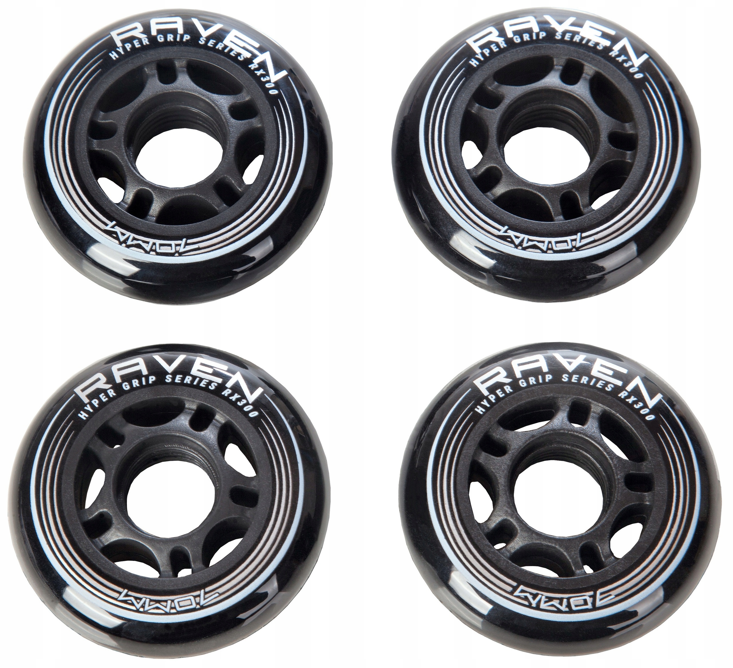 8x Kółka do rolek czarne 72mm + 16x Łożyska RAVEN Abec7 EAN (GTIN) 5903576046388