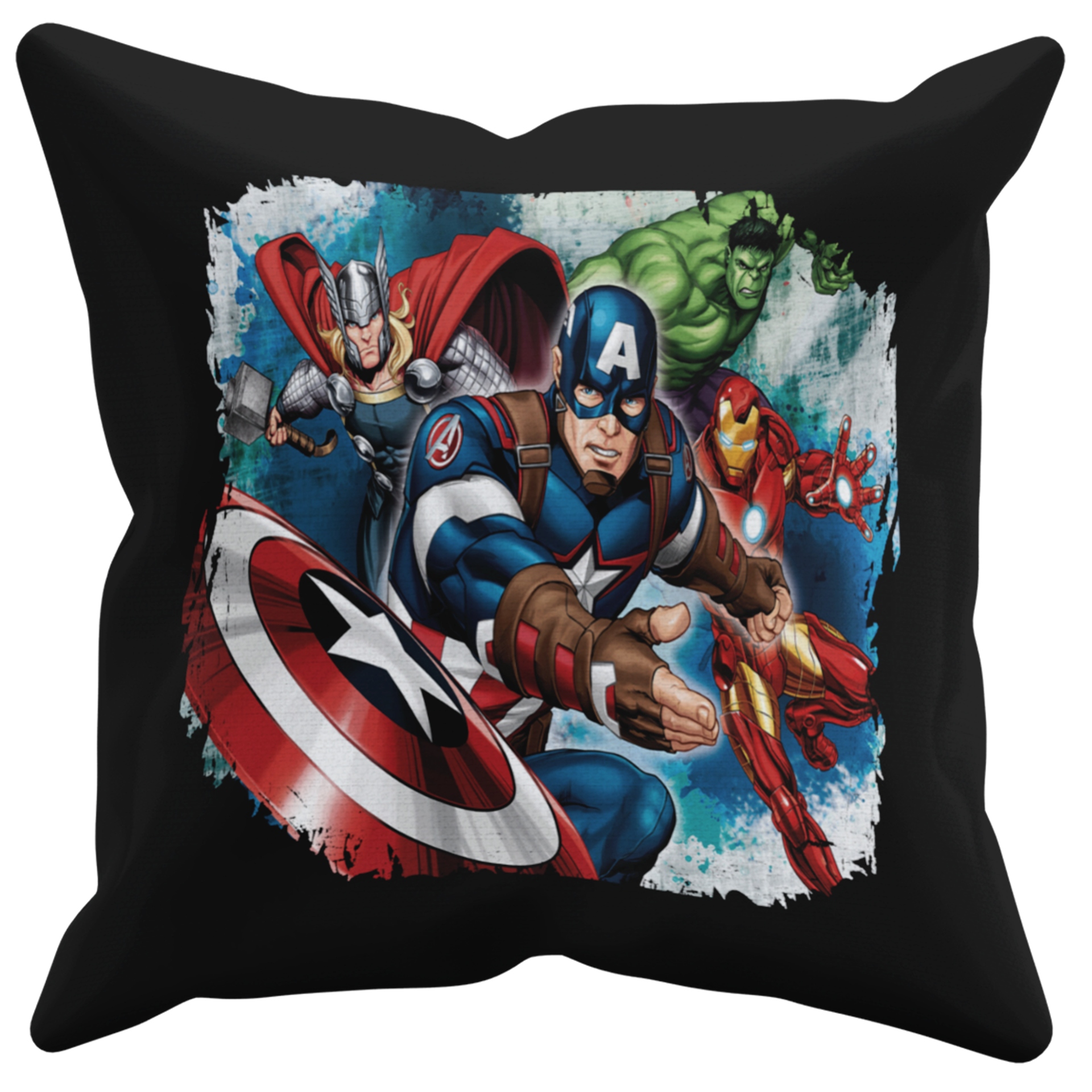 POSZEWKA NA PODUSZKĘ JAŚKA DO PRZEDSZKOLA KAPITAN AMERYKA + IMIĘ GRATIS Kolor dominujący czerń