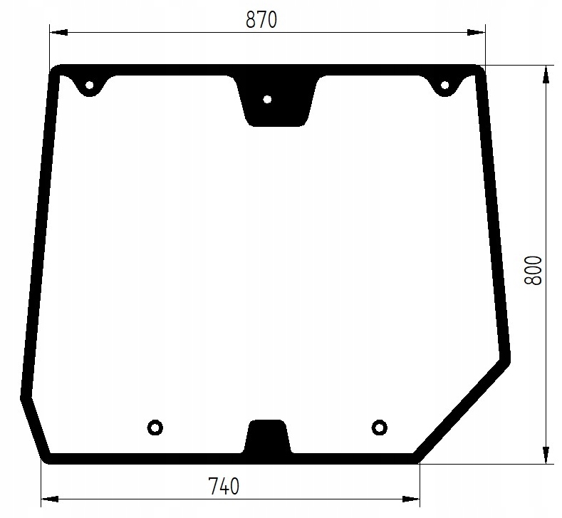 Sklo Pronar 5130 5135 5112 5122 zadní