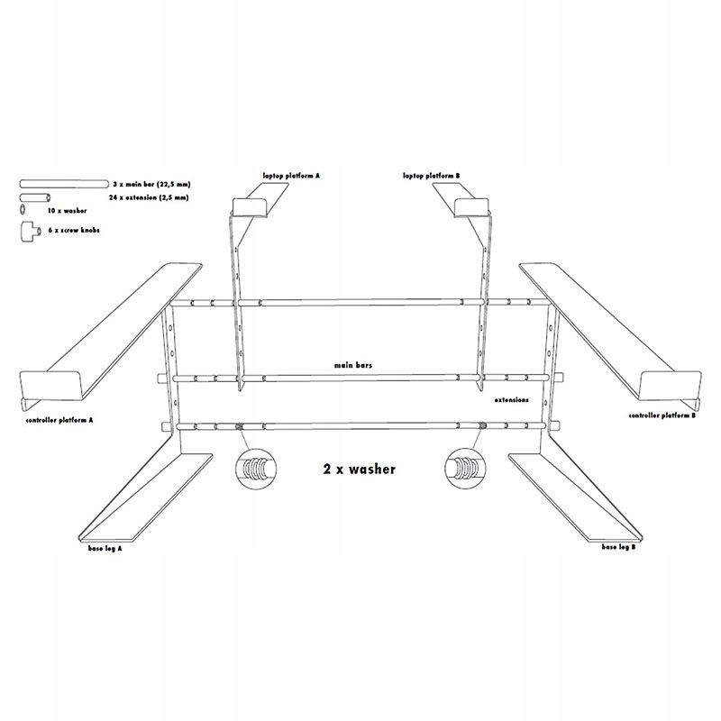 STATYW POD LAPTOP MIKSER KONTROLER ODSŁUCH SYNTEZATORY STAND4ME LT PRO Marka Inna