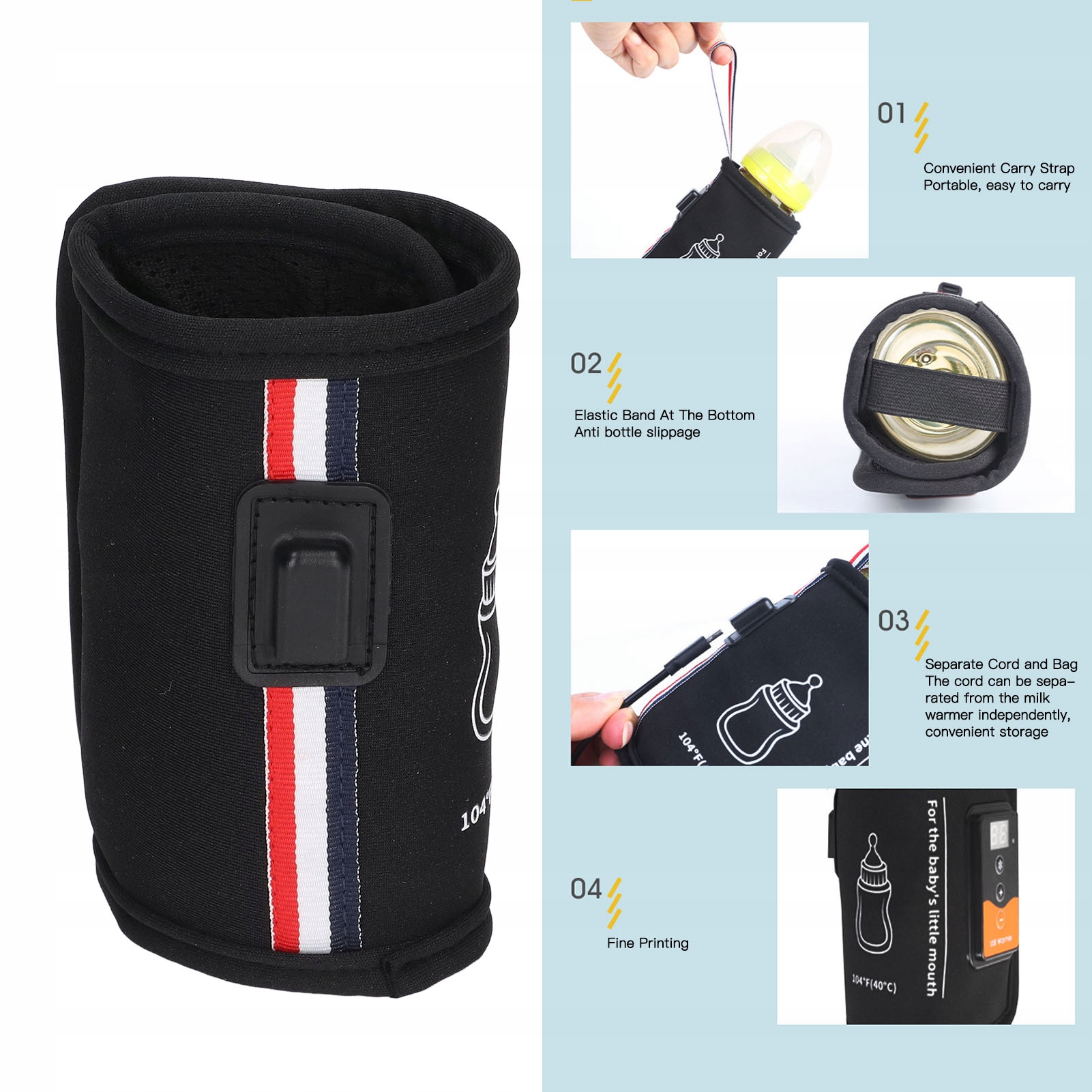 USB BABY BUTELKA PODGRZEWACZ PRZENOŚNY Moc 10 W