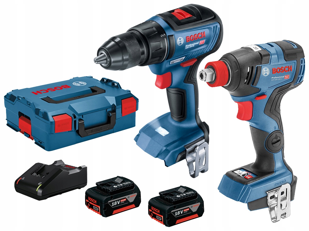 Wkrętarka Zakrętarka udarowa 2x aku Bosch Gsr 18V-50 GDX18V-200