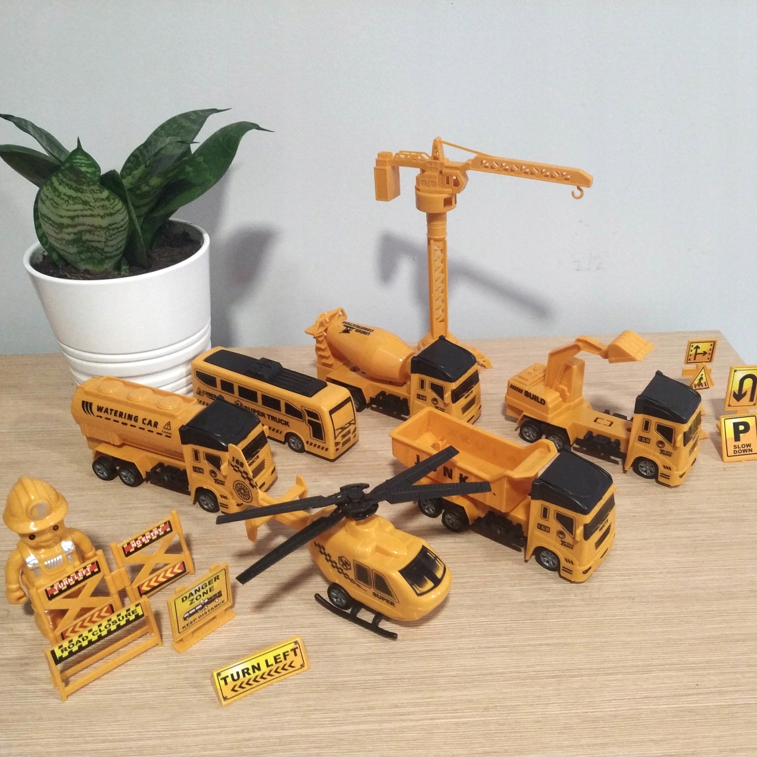 ZABAWKI BUDOWLANE DLA DZIECI WYWROTKA KOPARKA BETONIARKA ŻURAW ZABAWKA GRA EAN (GTIN) 5904888020509