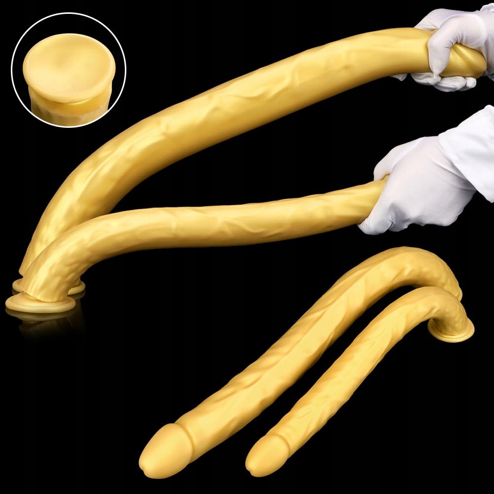 REALISTISCHER Długi Silikonowy Dildo z Przyssawką do Masażu — miniatura 5