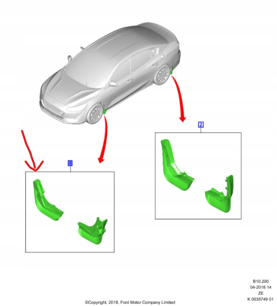 CHLAPACZE PRZEDNIE FORD FOCUS Mk4 2019-