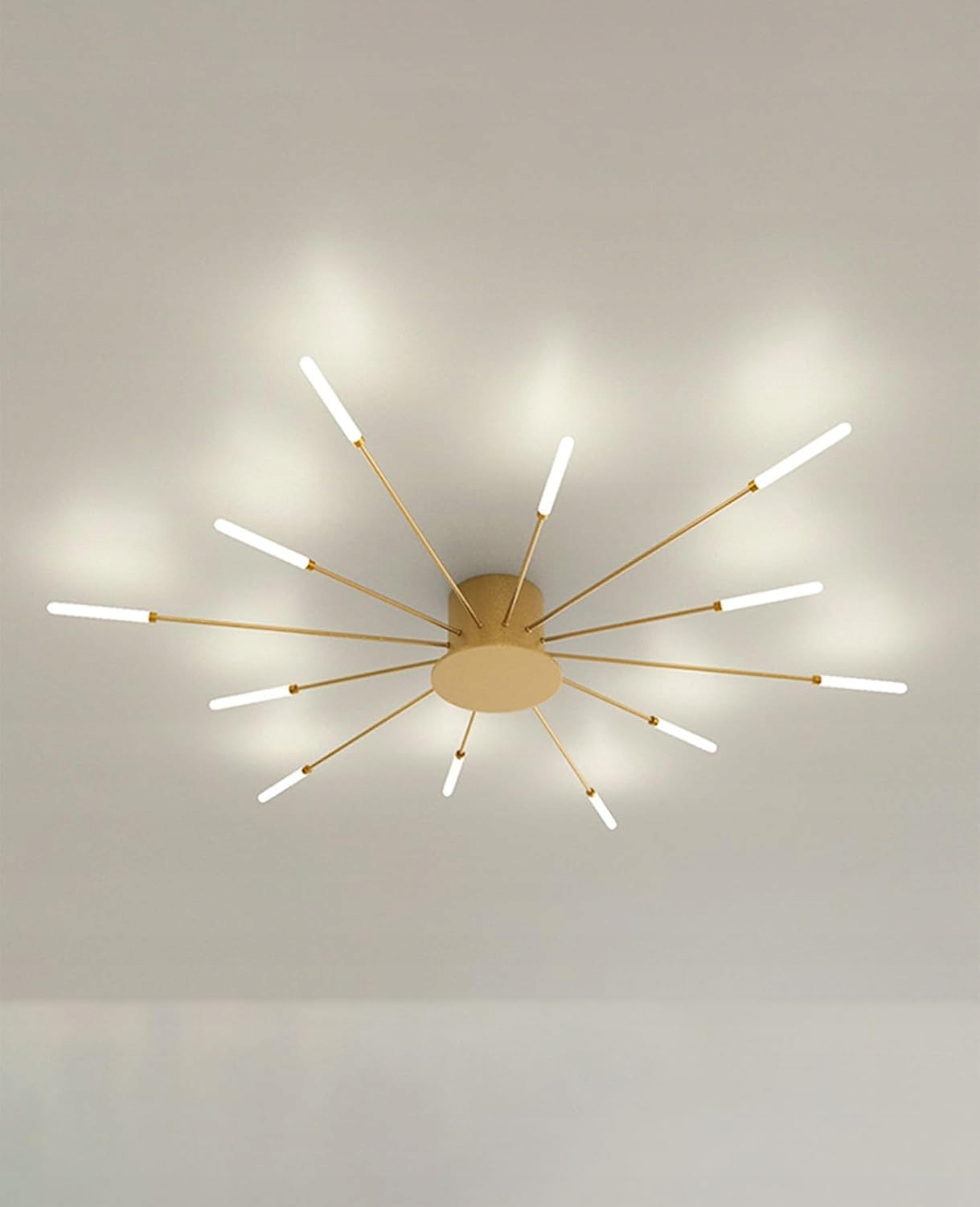 Stropní Led lampa, 4500 K, 12W, do ložnice, obývacího pokoje a jídelny, zlatá