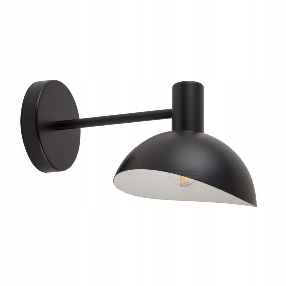 Nástěnná lampa Moderní černá kovová Vyměnitelná lampa Sigma 18 cm
