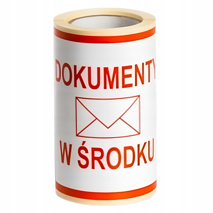 Etykiety w rolce nadruk DOKUMENTY