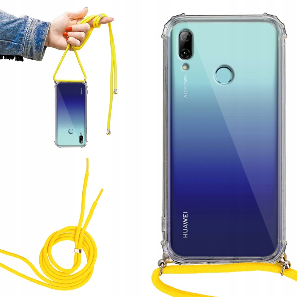 

Etui Crossbody do Huawei P Smart 2019 Żółta Smycz