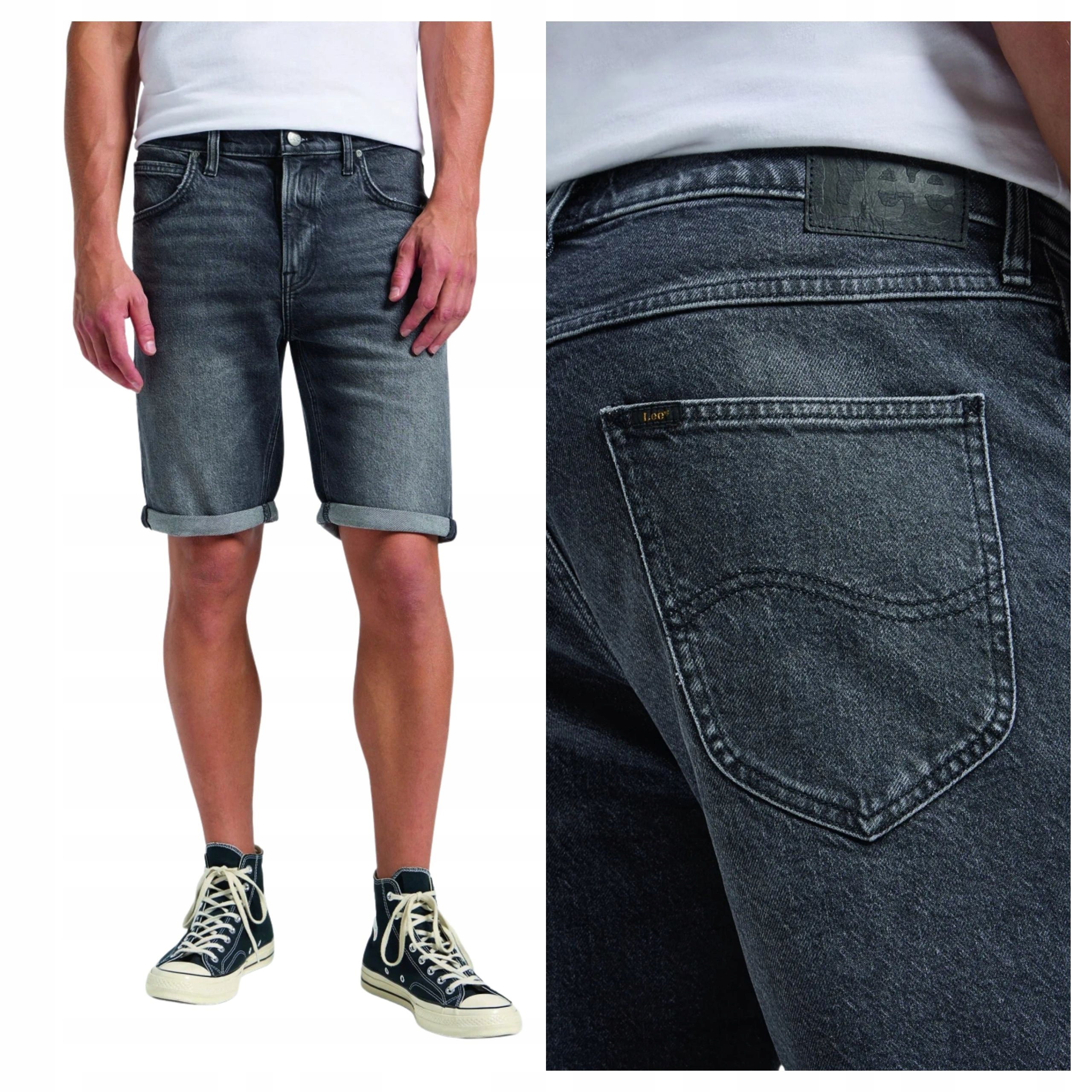 Pánské džínové šortky Lee 5 Pocket Washed Otto Denim Casual W36