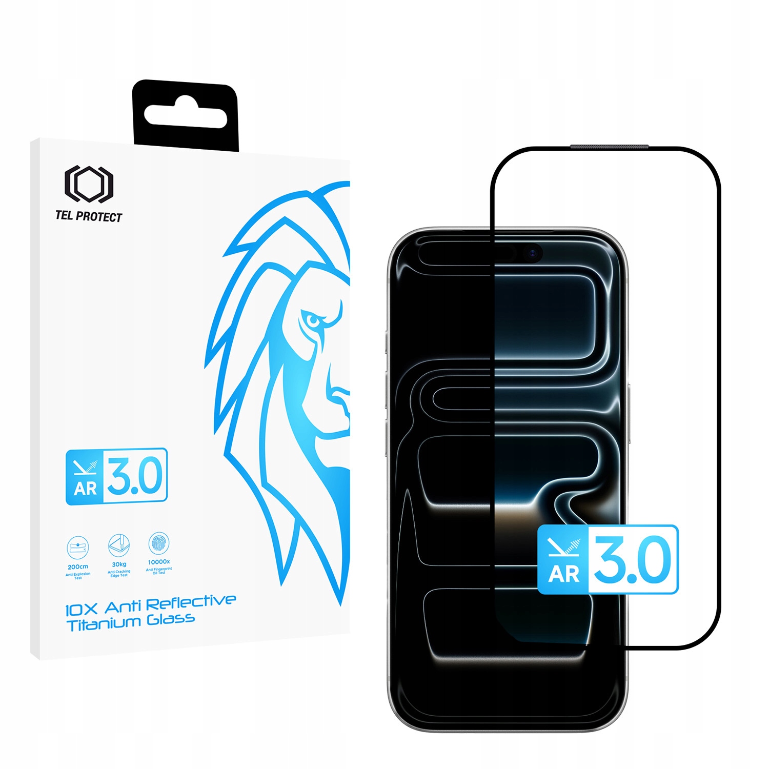Hartowane szkło do iPhone 17 Pro Max Tel Protect 10X Ar 3.0 Titanium Glass