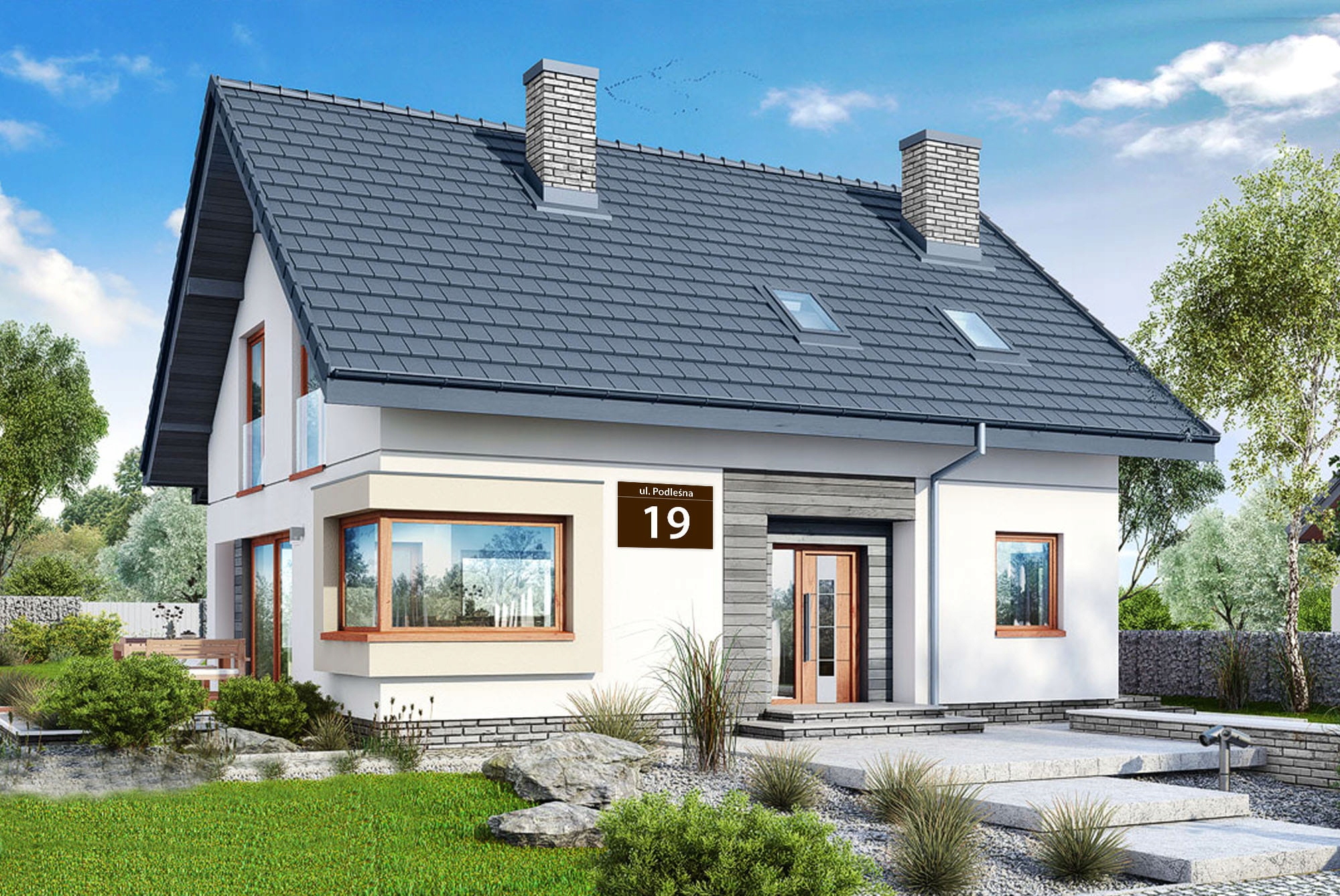 Tablica adresowa z numerem domu 60 x 40 cm Szerokość produktu 60 cm