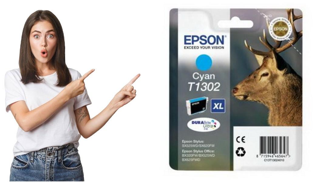 Tusz niebieski, Epson T1302