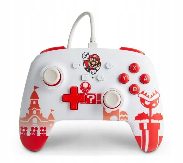 Gamepad PowerA Switch Pad Mario Red & White