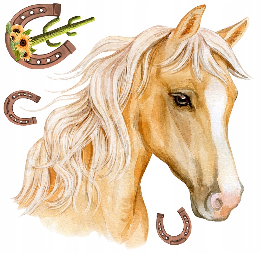 

Naklejka ścienna Koń podkowy głowa konia L