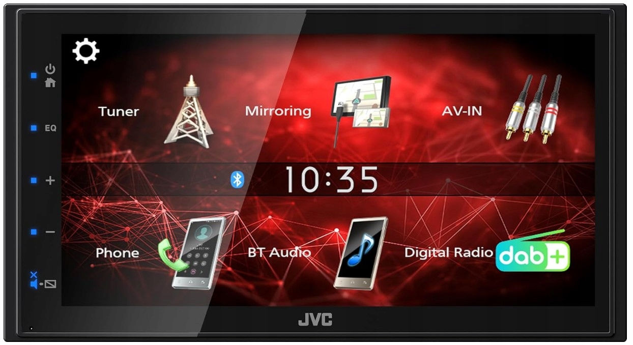 JVC KW-M27DBT radio 2-DIN DAB+ BT USB AUX MP3 FLAC IPHONE MIRRORING Marka JVC