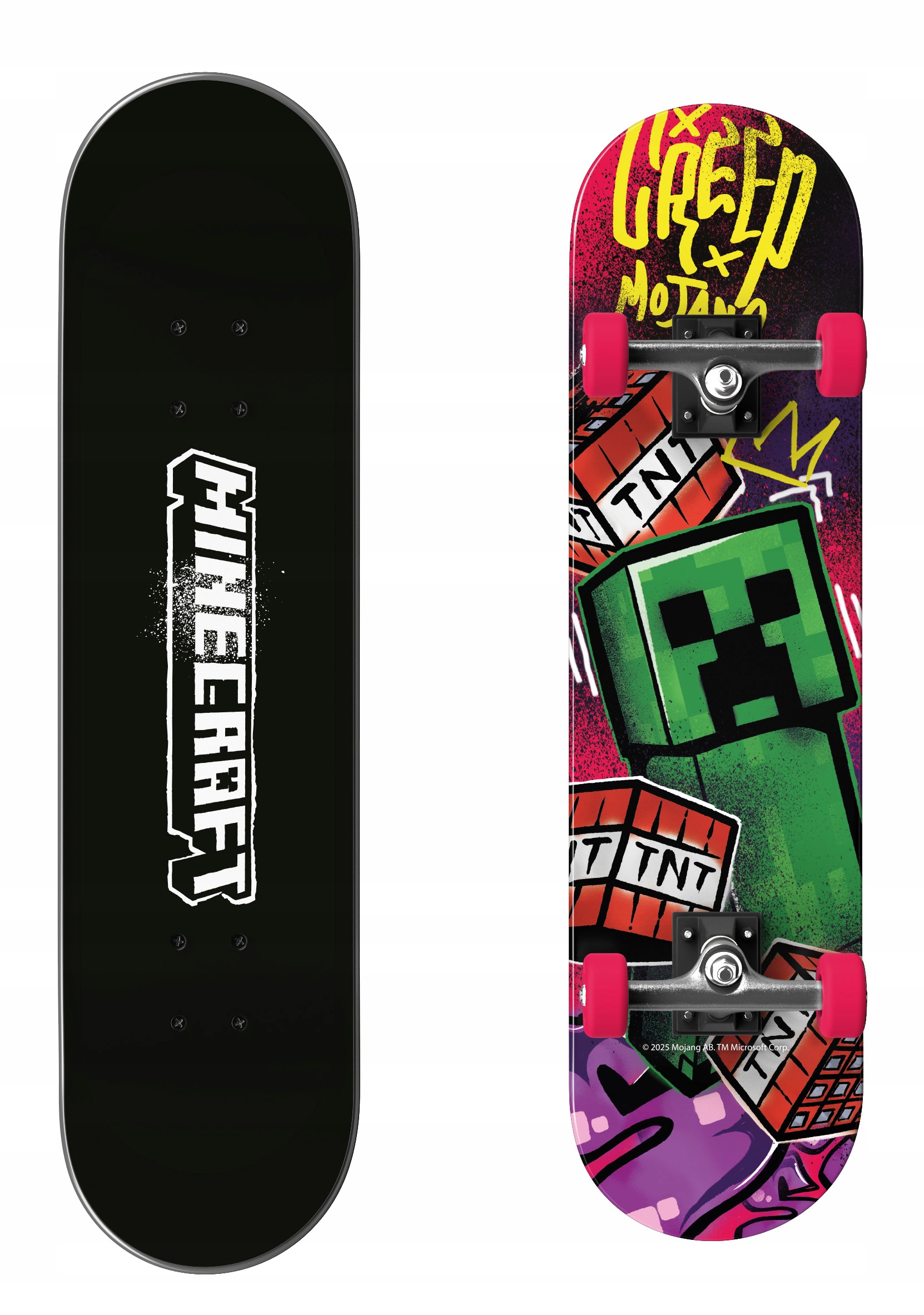 Deskorolka klasyczna drewniana Minecraft 80 cm 31 cali do 100kg Skateboard