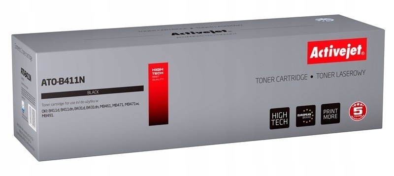 Activejet ATO-B411N Toner (zamiennik Oki 44574702; Supreme; 4000 stron; cza