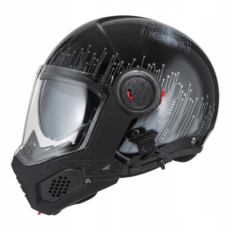 Motocyklová prilba Nzi Minimod Meta Black Silver čierna strieborná Darčeky