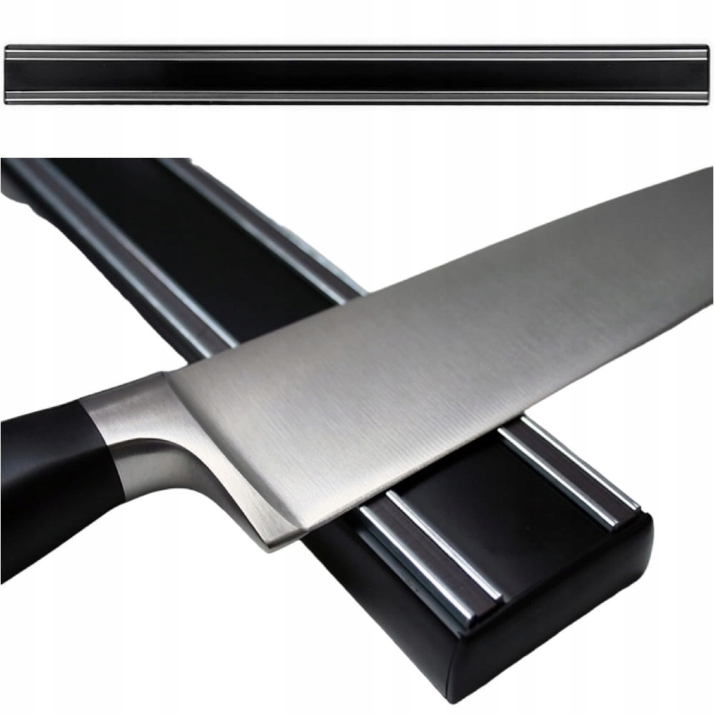 Bisbell Kovová magnetická lišta na nože čierna 50 cm 500 mm B44X50