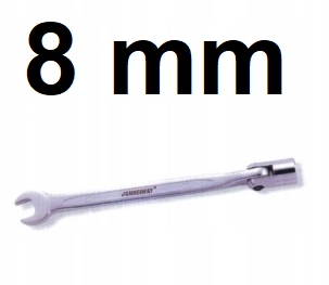 

Klucz płasko-nasadowy przegubowy 8mm Jonnesway