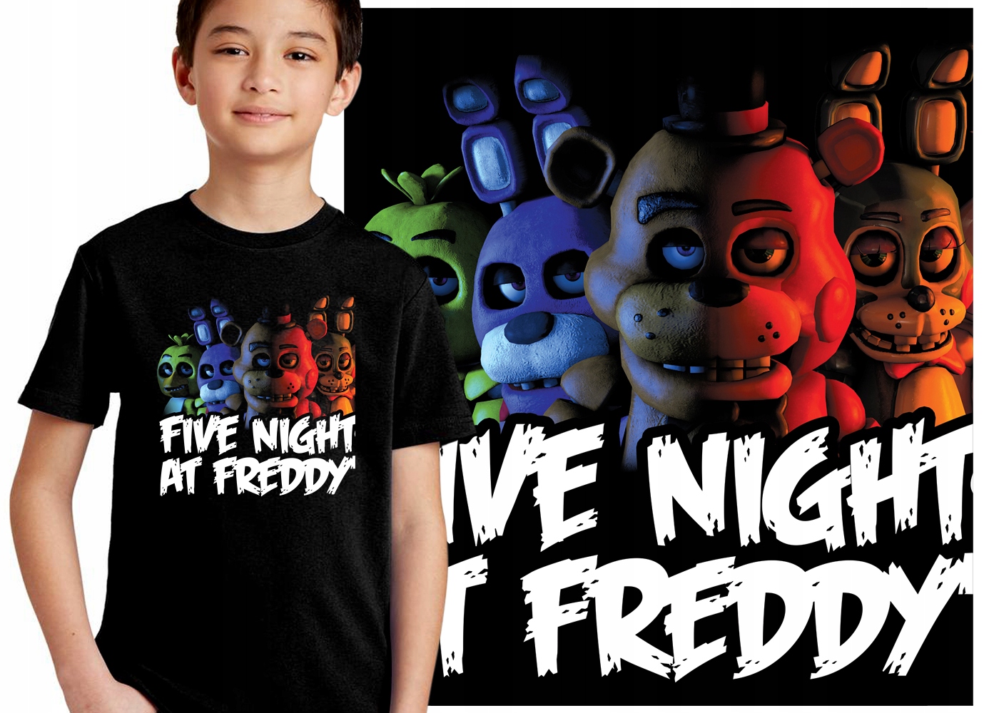 FIVE 5 NIGHTS AT FREDDYS FNAF ФУТБОЛКА JUNIOR XXL